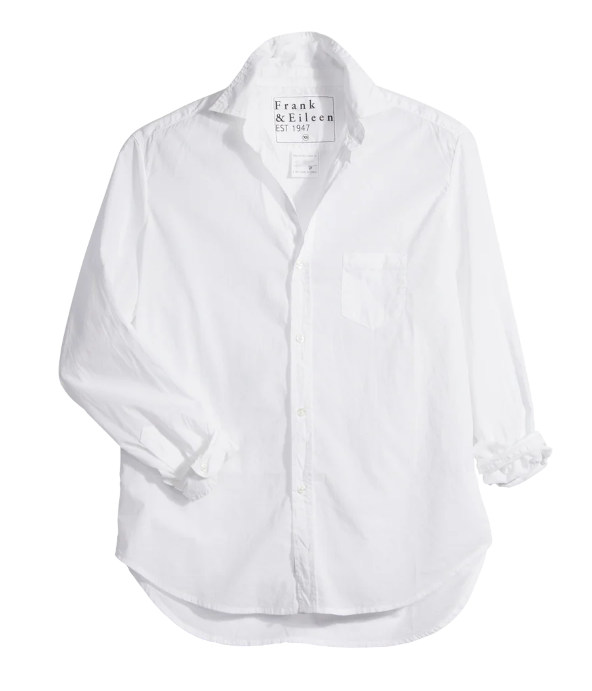 Luke Woven Shirt in White Poplin