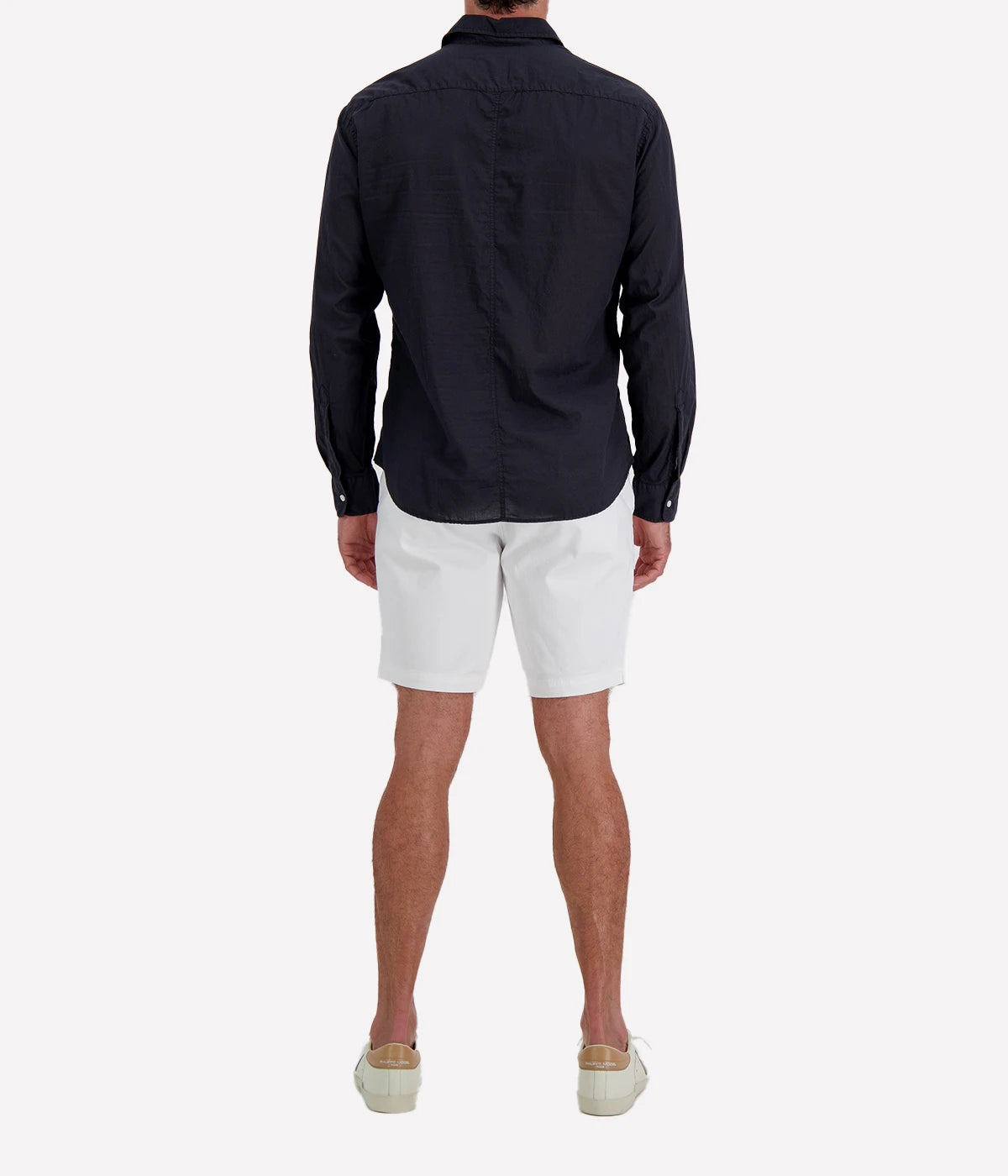 Luke Woven Shirt in Black Poplin
