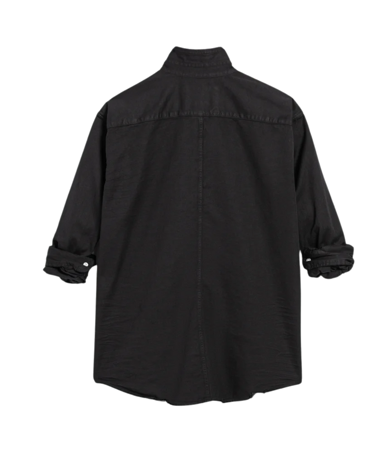 Luke Woven Shirt in Blackout Denim