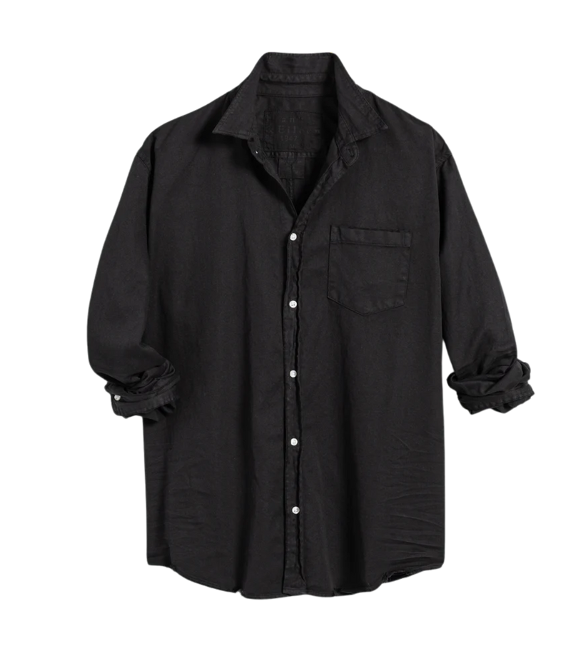 Luke Woven Shirt in Blackout Denim