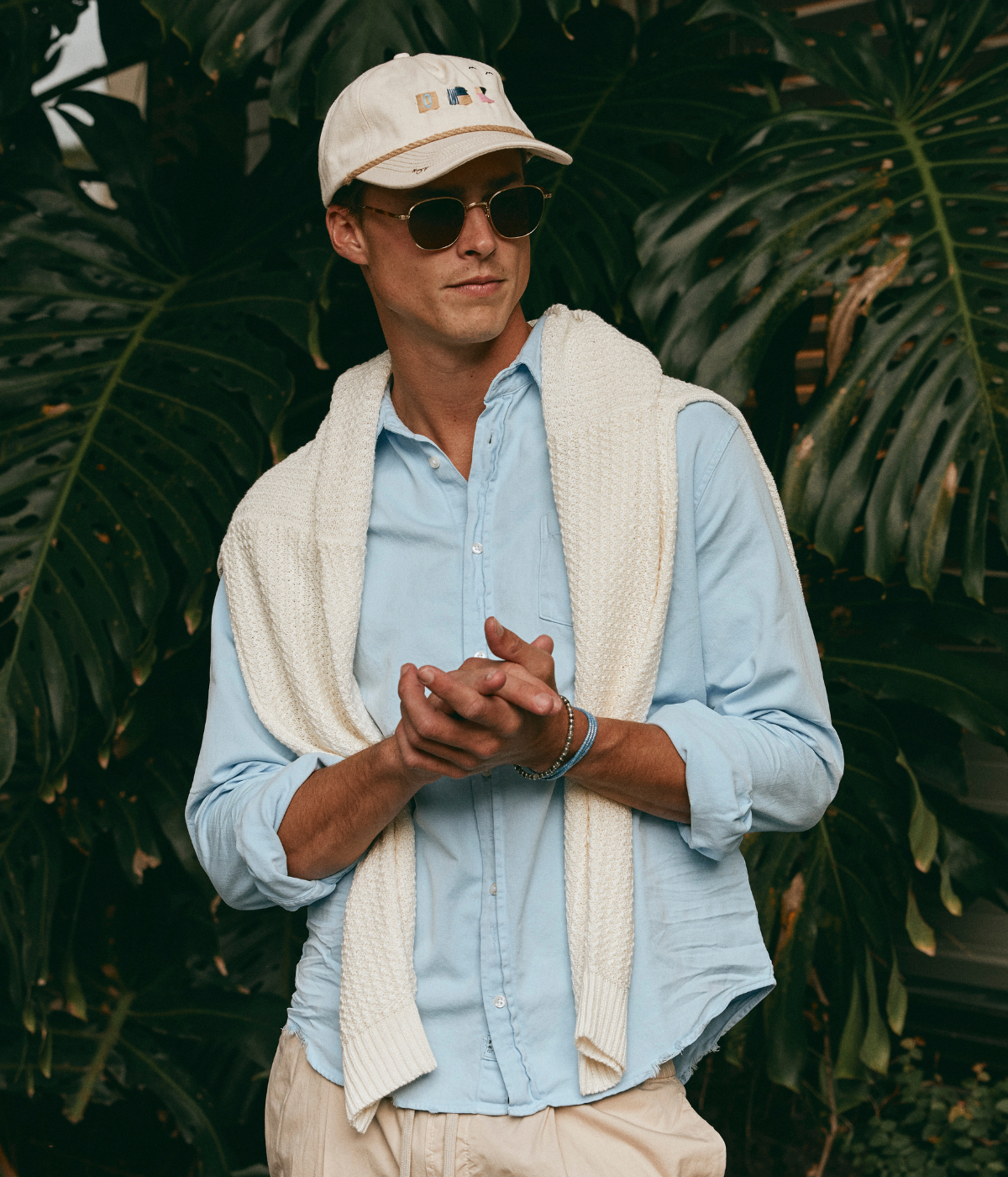 Luke Woven Shirt in Cloud Denim