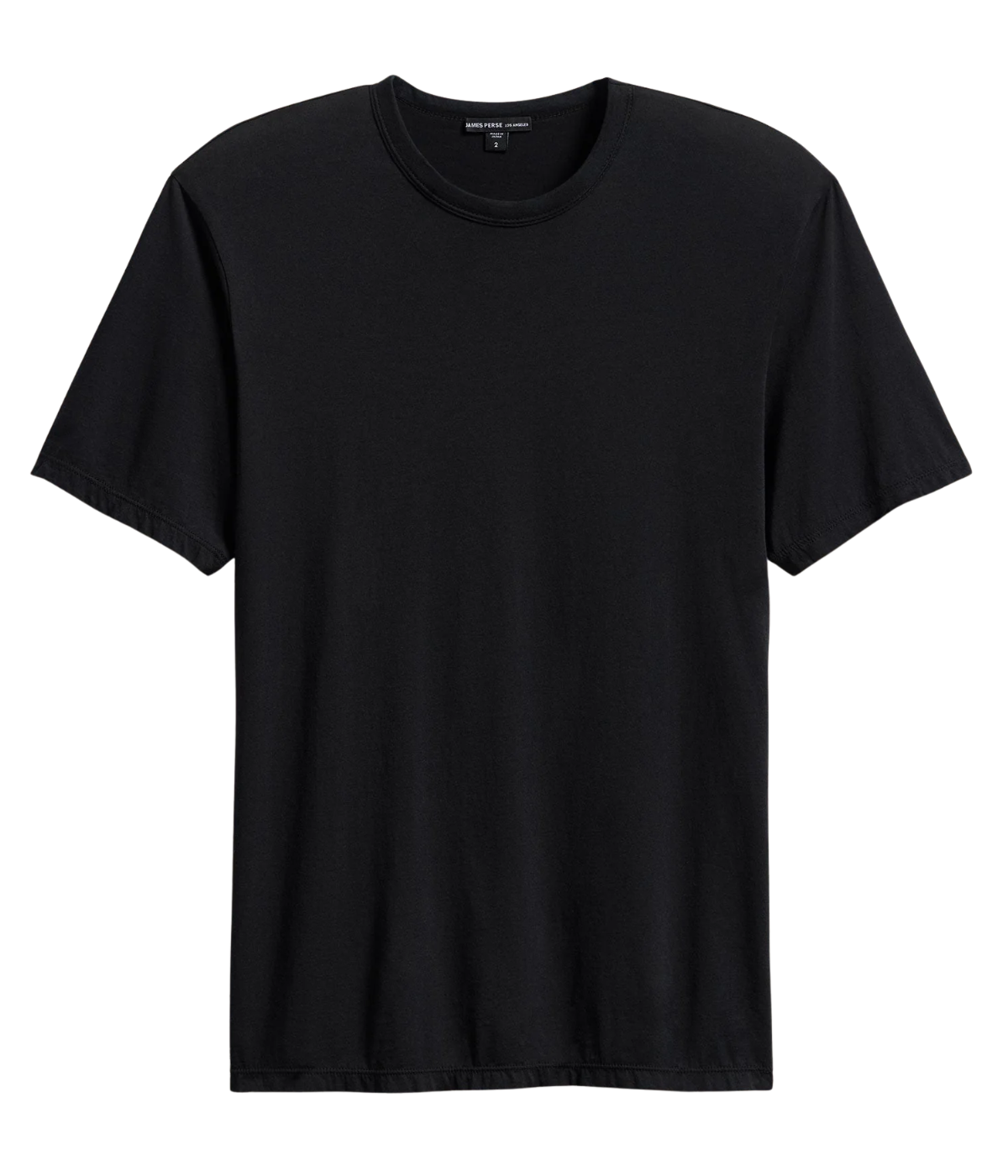 Luxe Lotus Jersey Crew Neck T-Shirt in Black