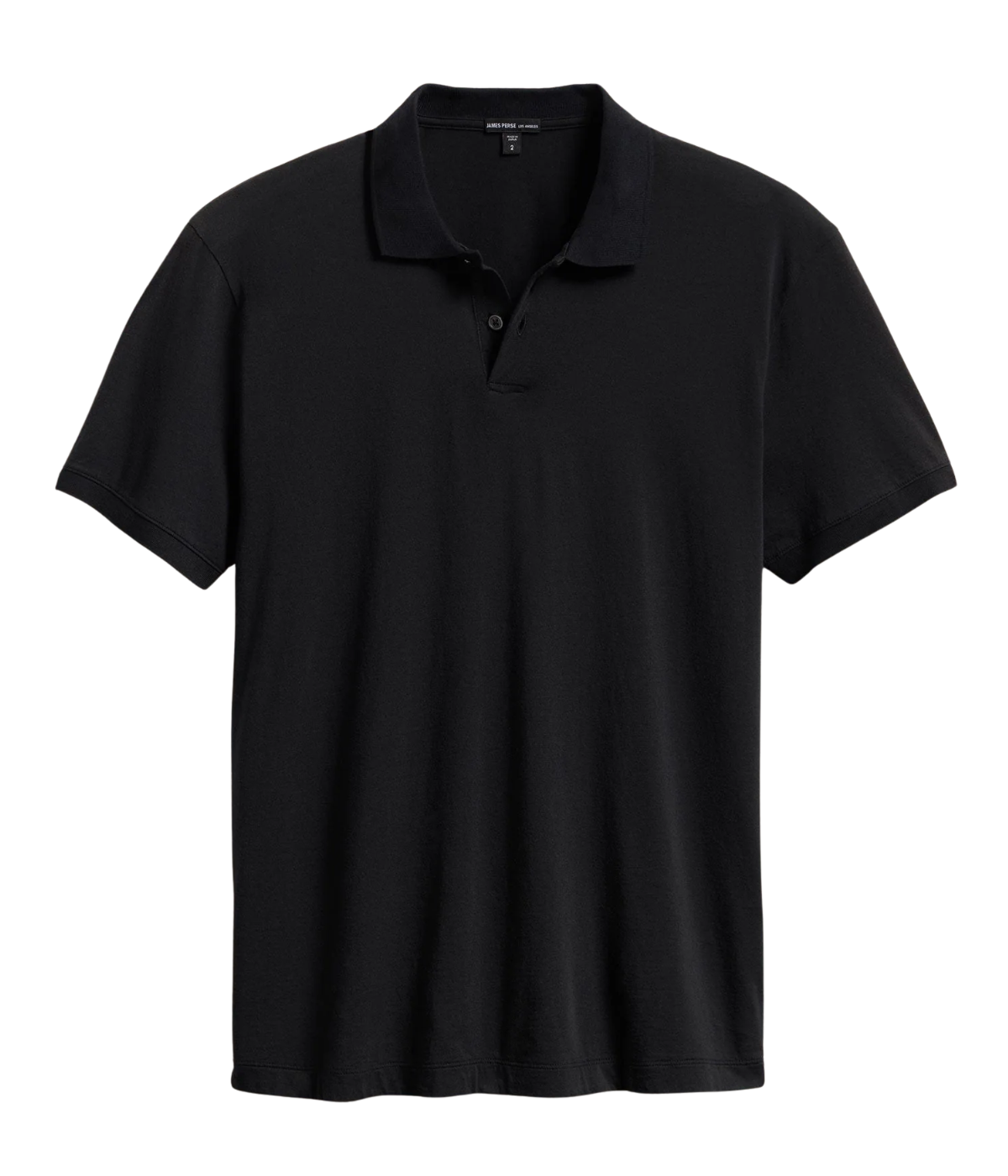 Luxe Lotus Jersey Polo in Black