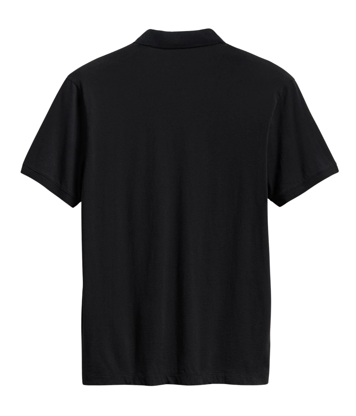 Luxe Lotus Jersey Polo in Black