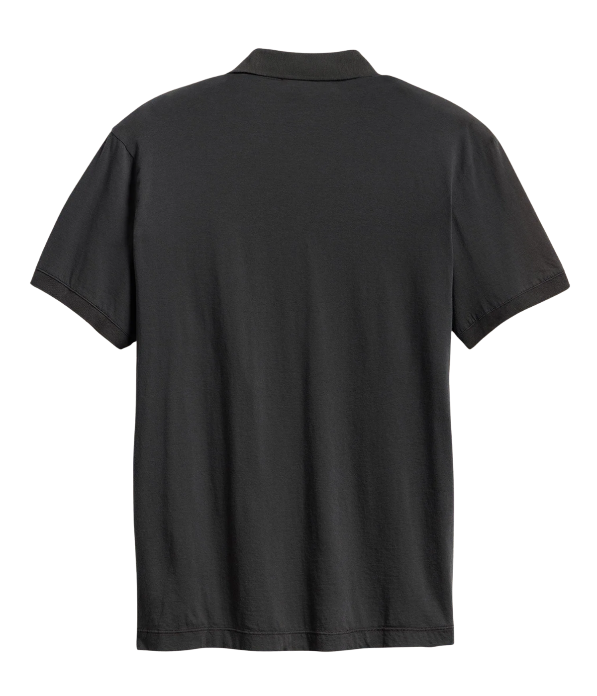 Luxe Lotus Jersey Polo in Carbon