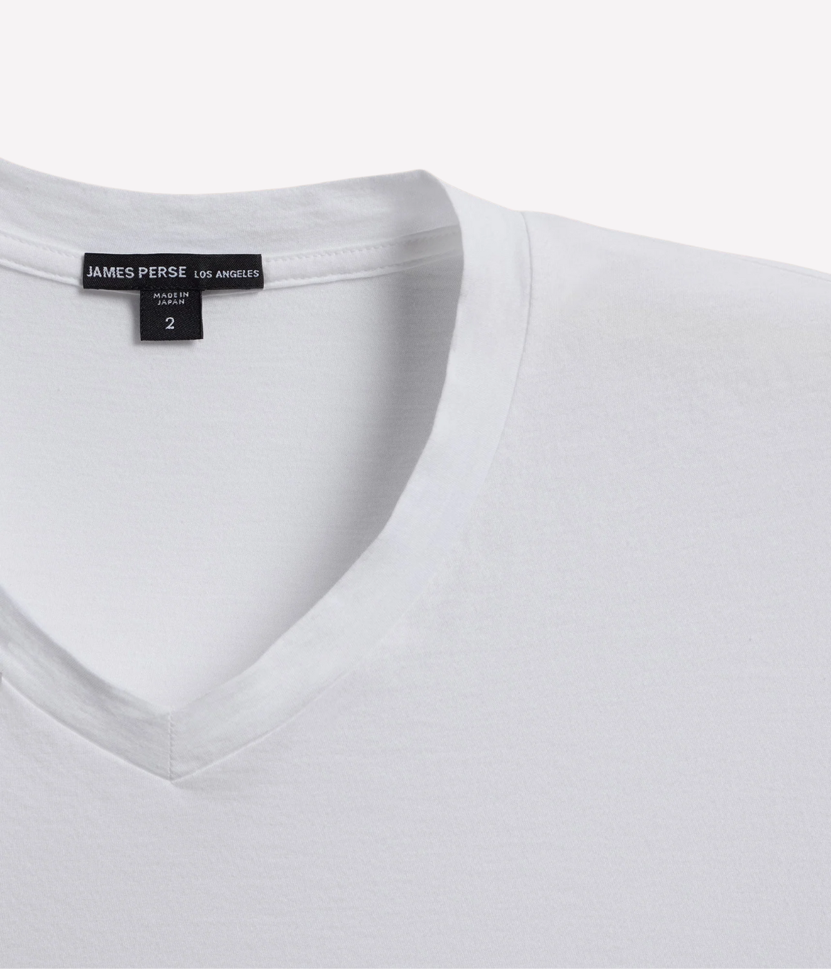 Luxe Lotus Jersey V Neck T-Shirt in White