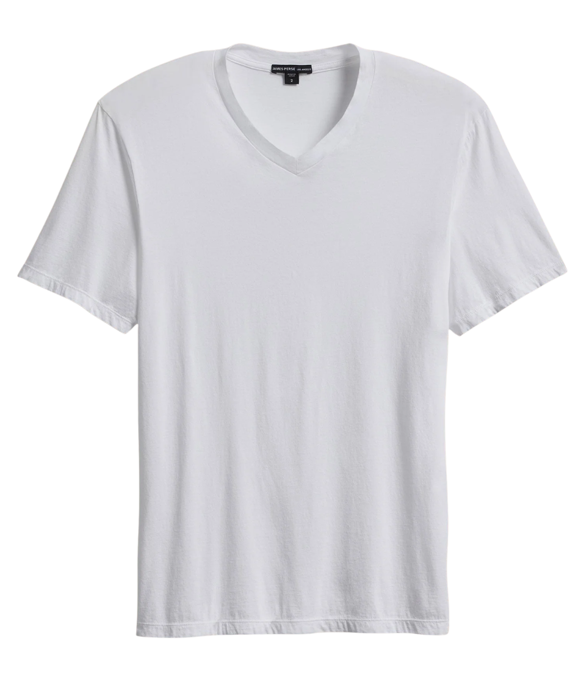 Luxe Lotus Jersey V Neck T-Shirt in White