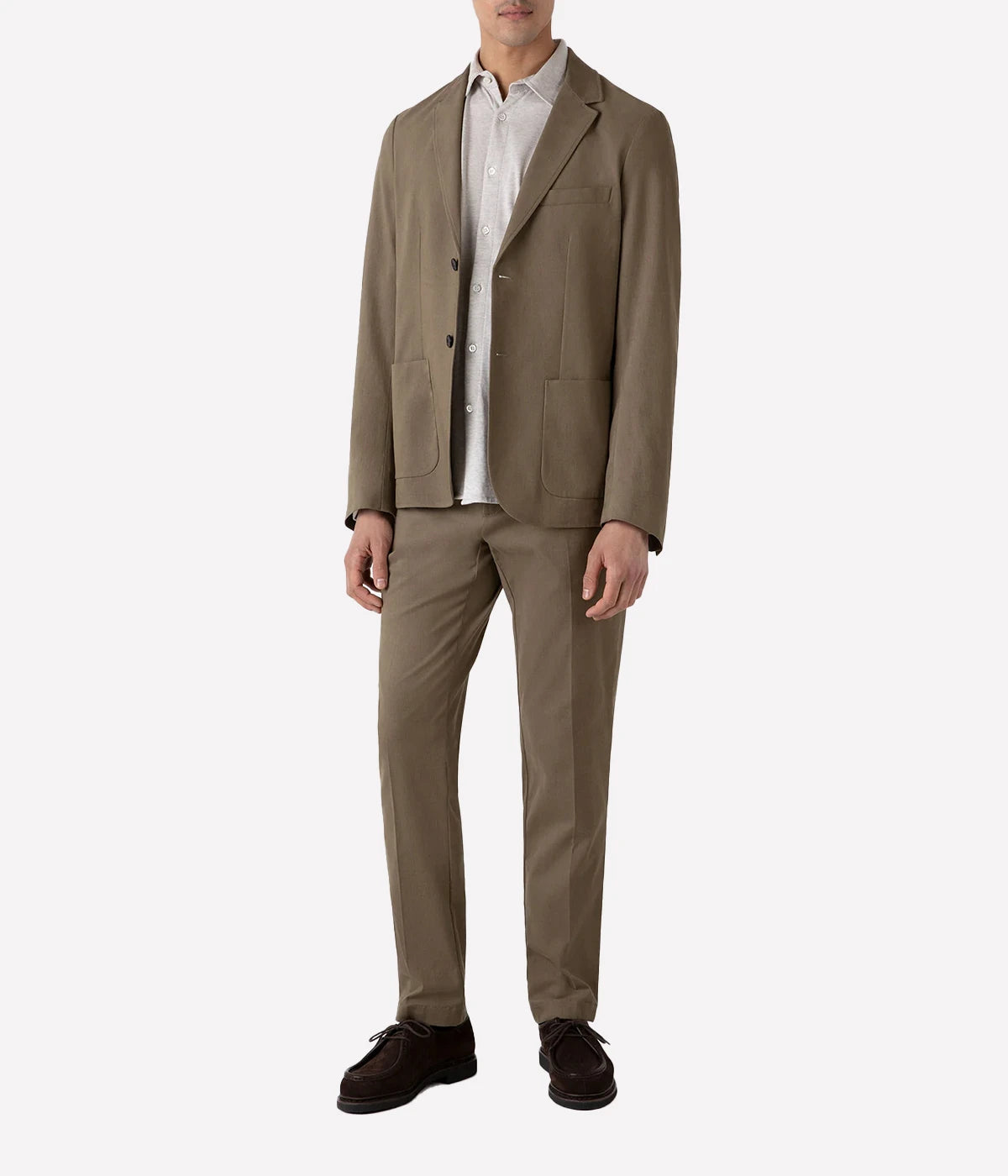 Brushed Cotton Blazer in Sandstone