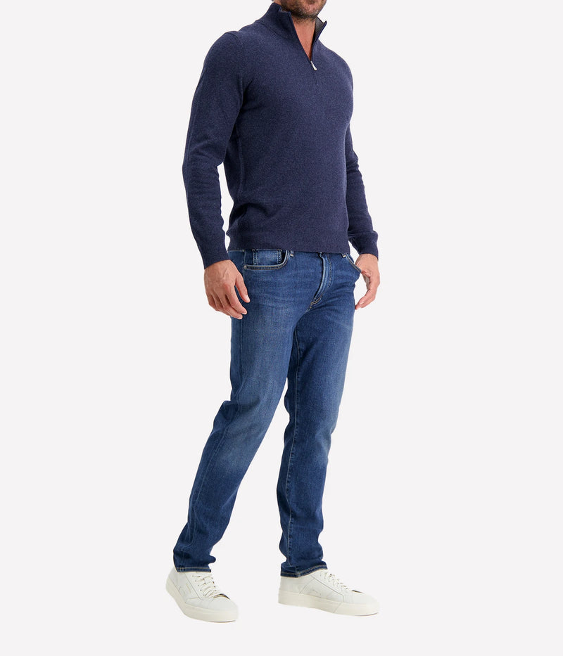 Mock Zip in BLUE