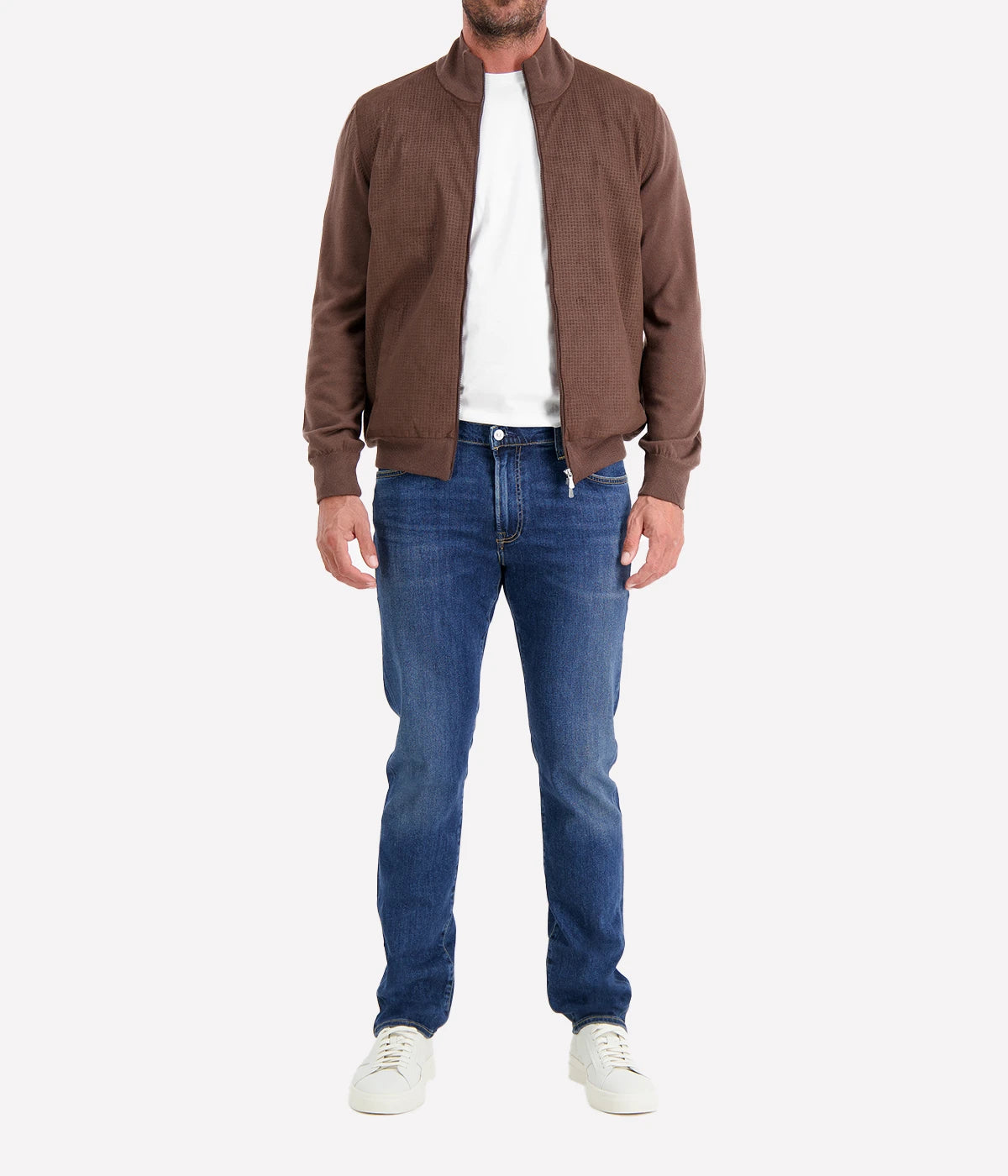 Man Zip Jacket in Chocolate