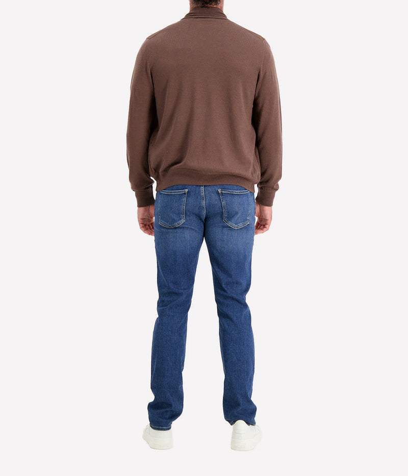 Man Zip Jacket in Chocolate