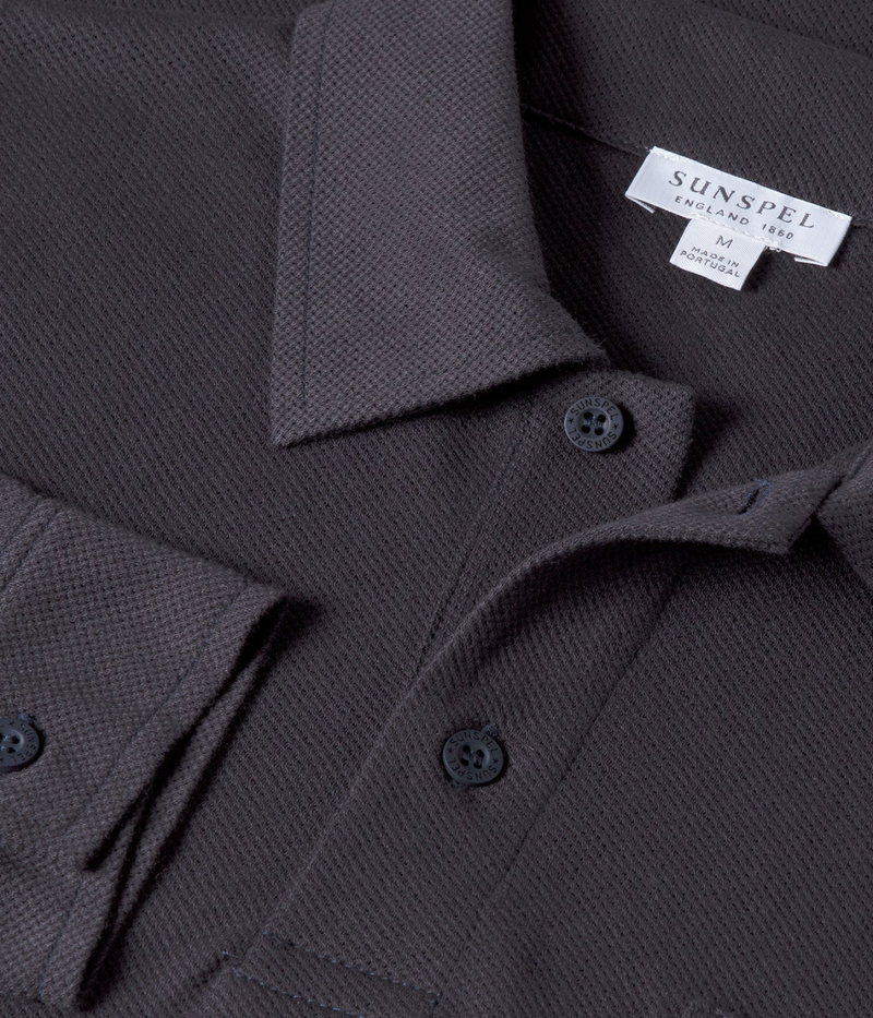 Long Sleeve Riviera Polo Shirt in Navy