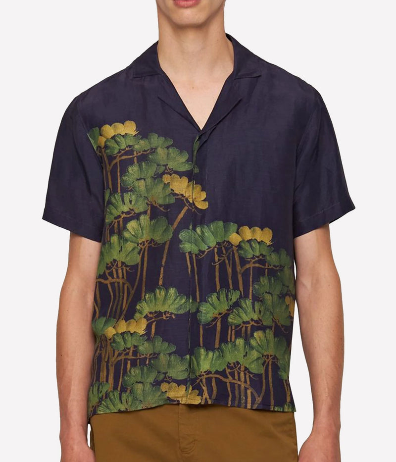 Maitan Fantasy Floral Shirt in Night Iris