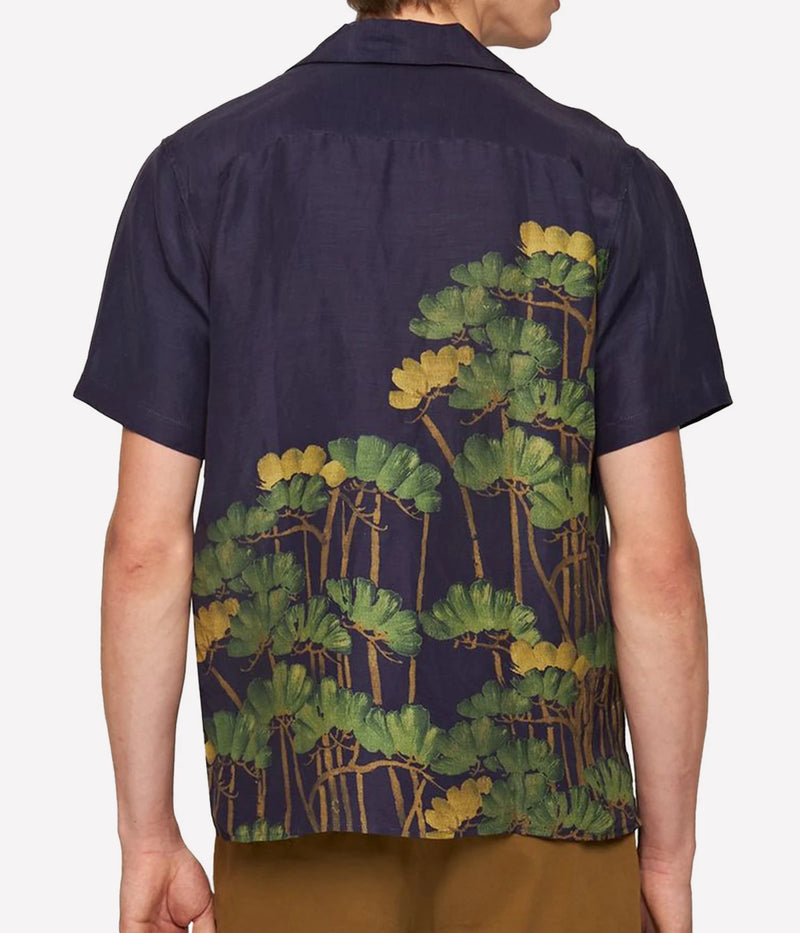 Maitan Fantasy Floral Shirt in Night Iris