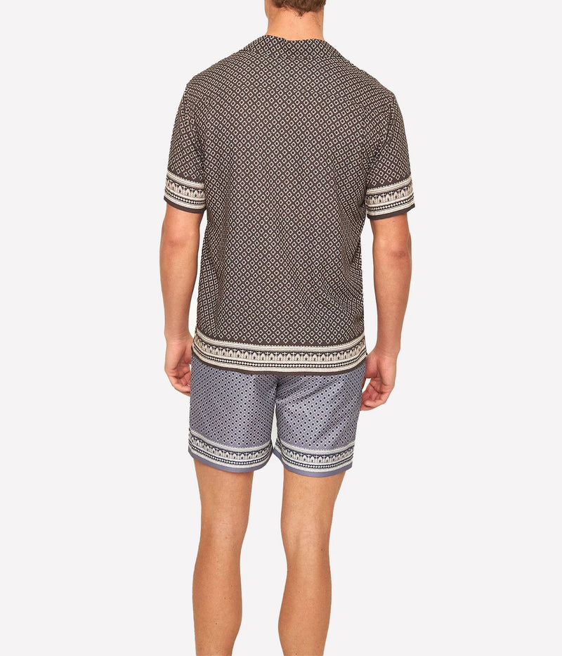 Maitan Solmio Print Shirt in Truffle