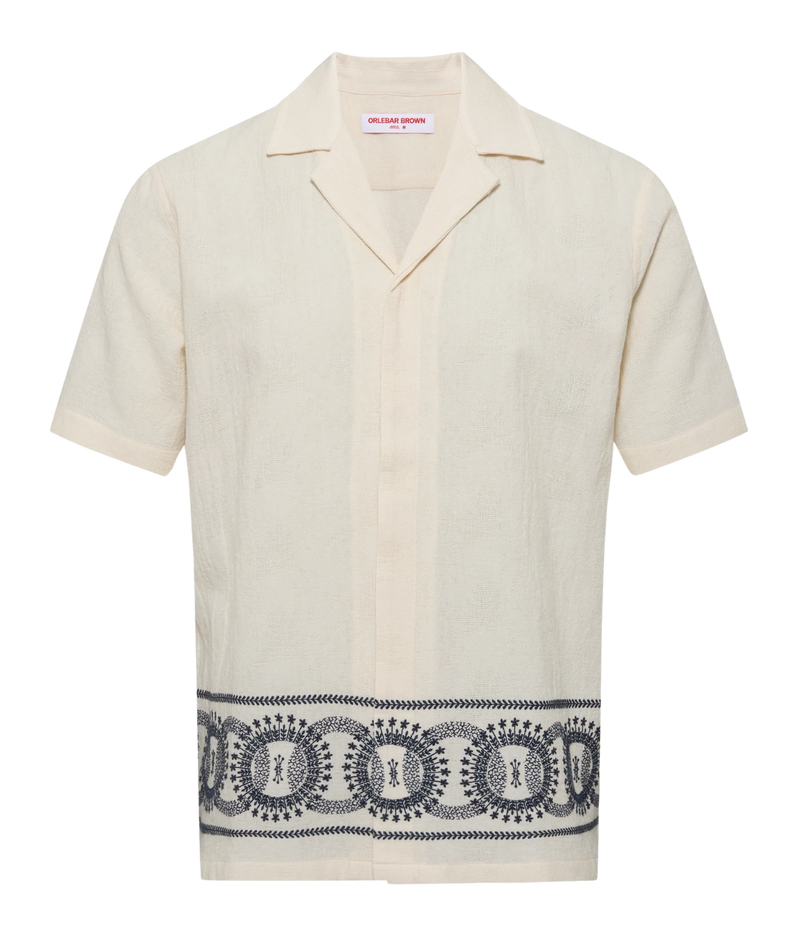 Maitan Cirqua Shirt in White Sands & Night Iris