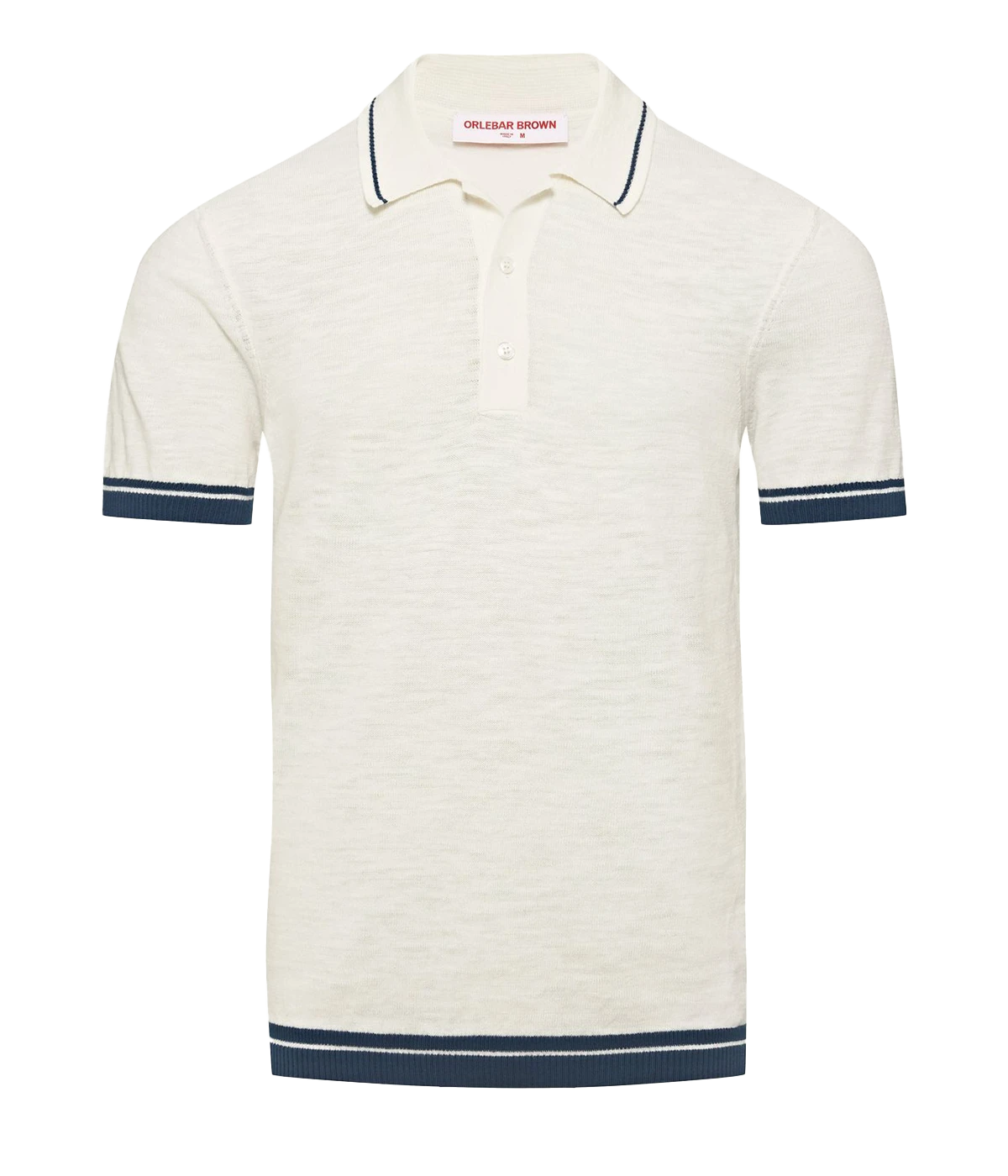 Maranon Cotton Linen Polo in White Sands