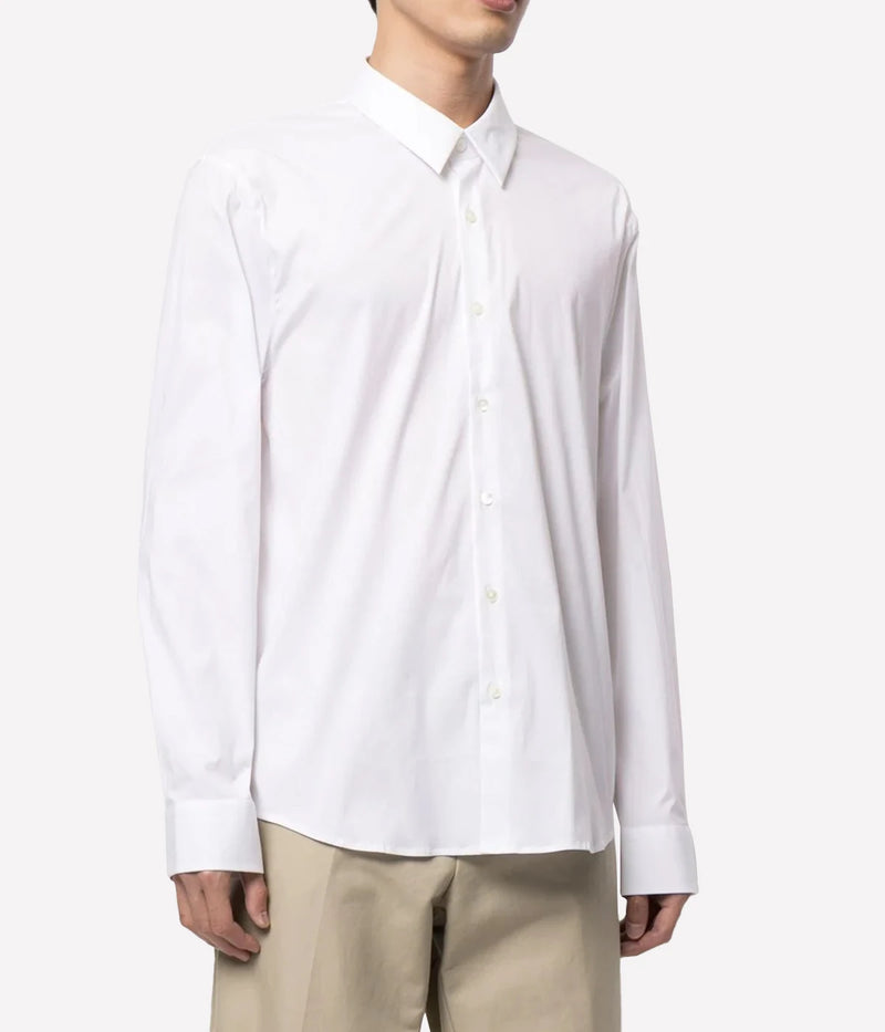 *FINAL SALE*Matte Stretch Poplin Shirt in White