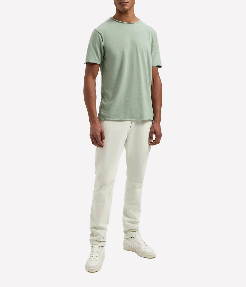 Men's organic cotton t-shirt in seasonal colours with raw edge detailing and regular fit