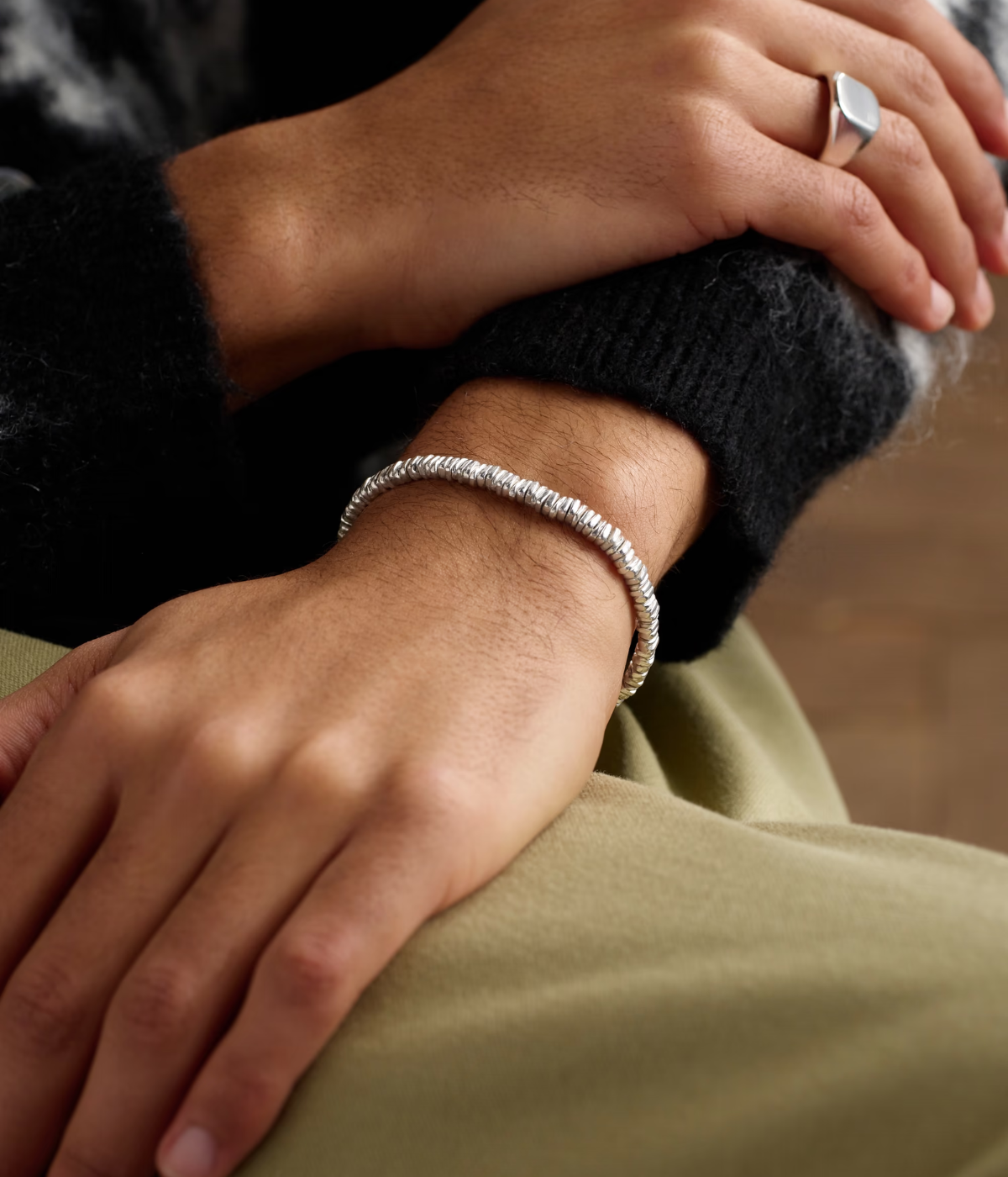 Meander Small Silver Bracelet in Silver