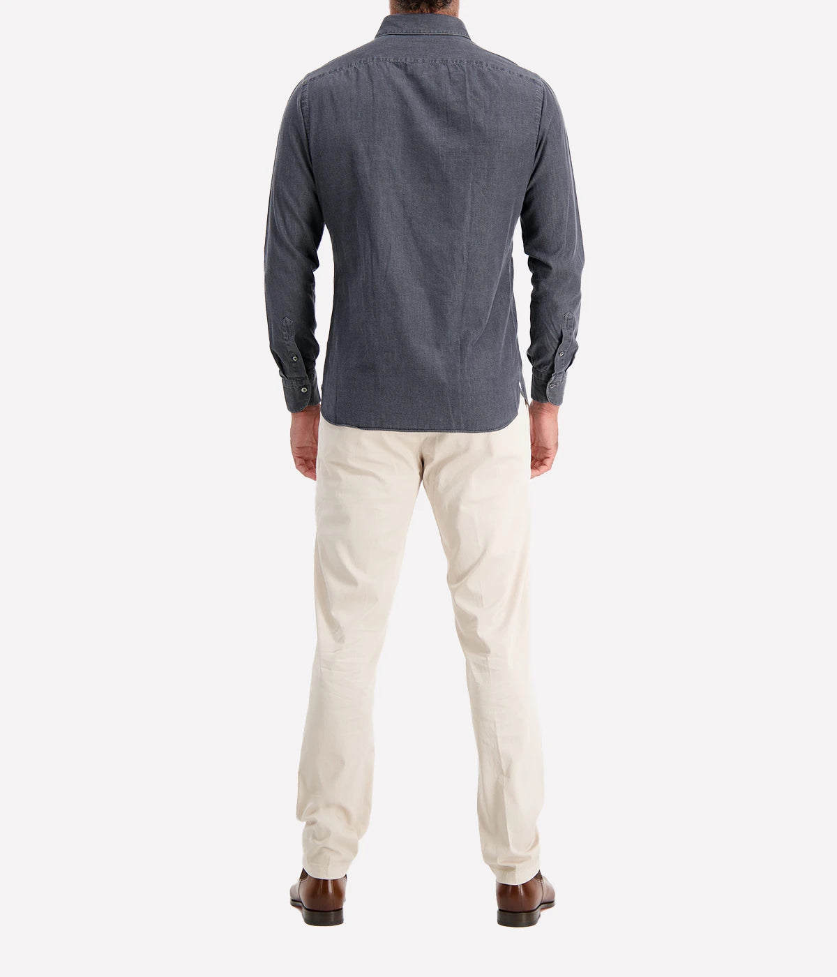 Mens Denim Shirt In 5 Denim Grey