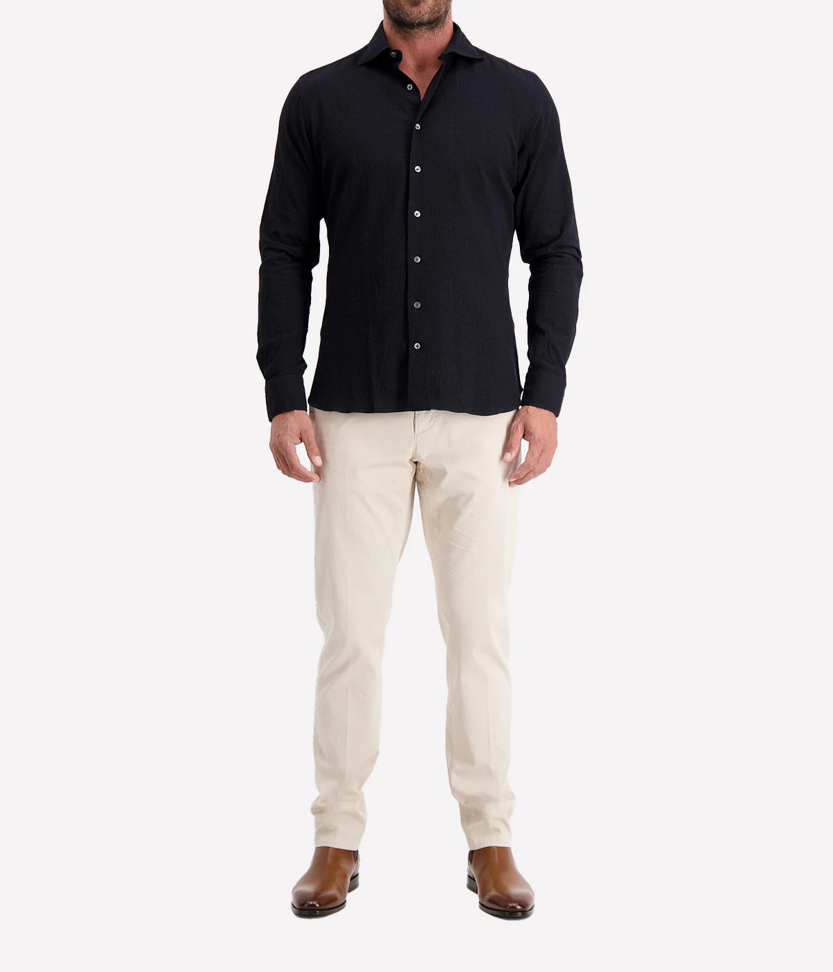Mens Seersucker Shirt In 9