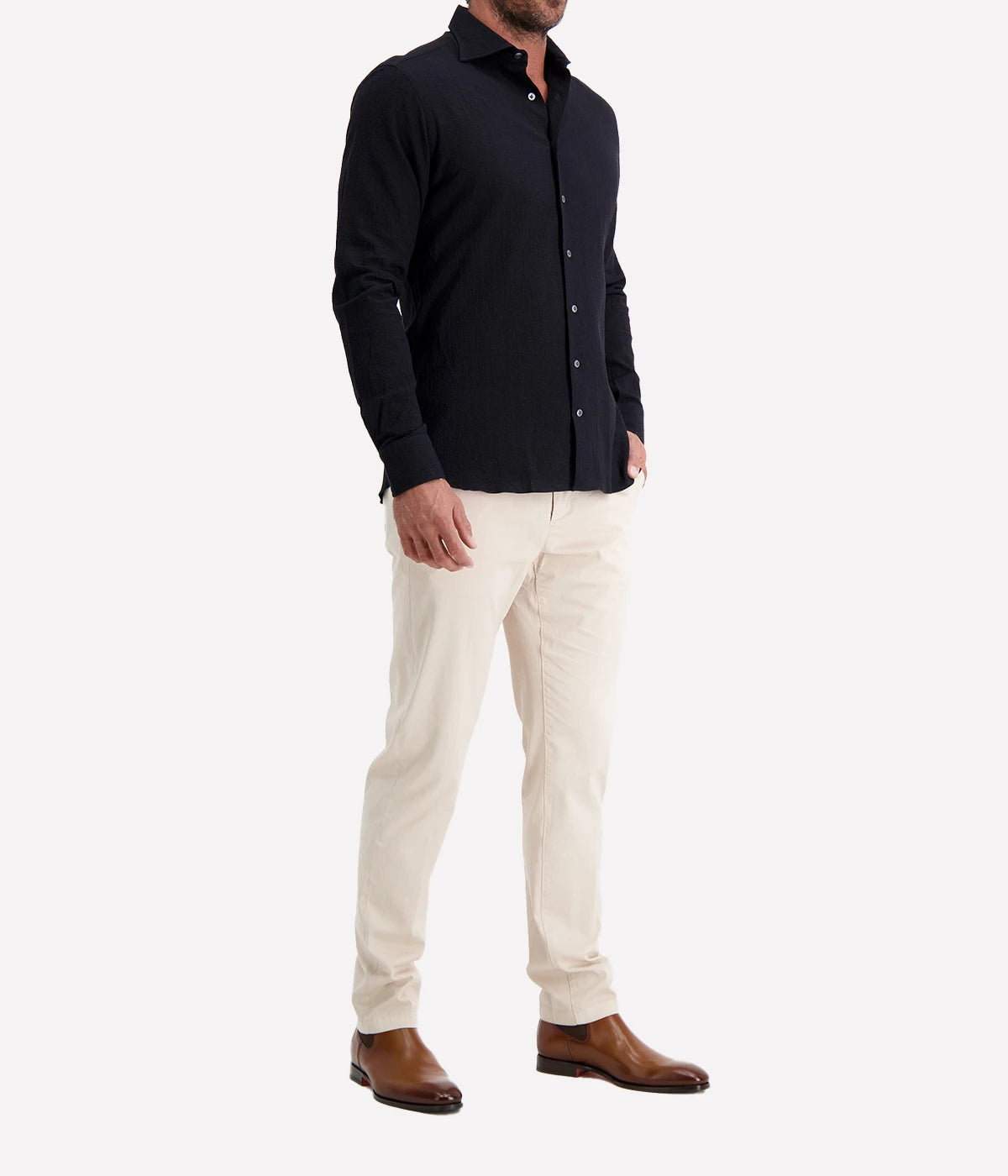 Mens Seersucker Shirt In 9