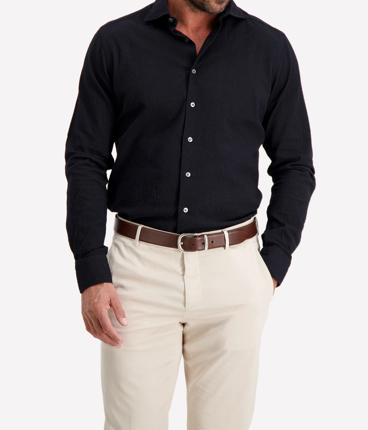 Mens Seersucker Shirt In 9