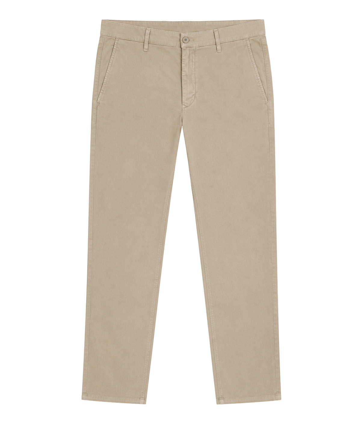 AG Kullen Trouser Light Truffle Flat Lay Front View Slim Fit Stretch Trouser