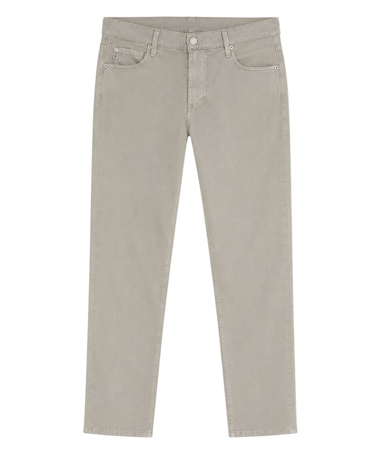 AG Tellis Jean Airluxe Dry Dust Flat Lay Front View Modern Slim Performance Jean