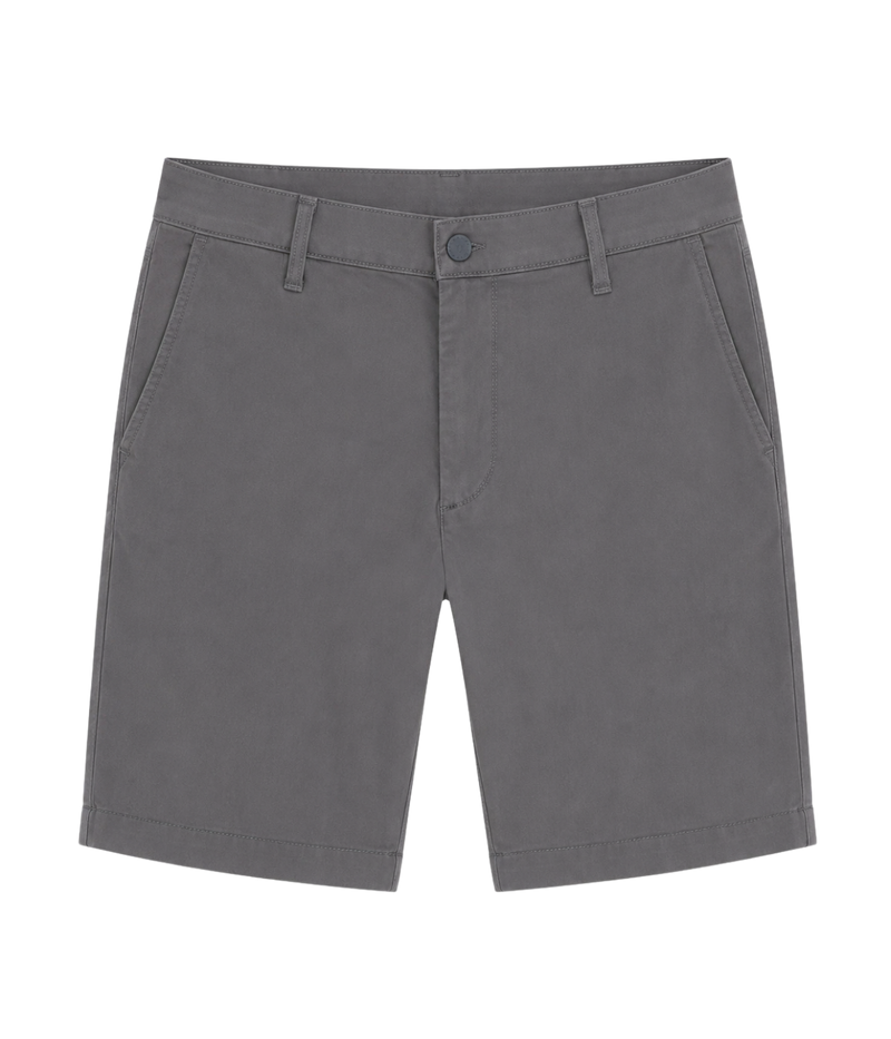 AG Wanderer Short Airluxe Folkstone Grey Flat Lay Front View Slim Fit Performance Short
