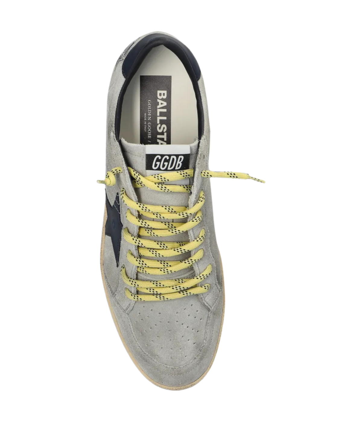Golden Goose Ball Star Sneaker In Grey Blue - Top Shot