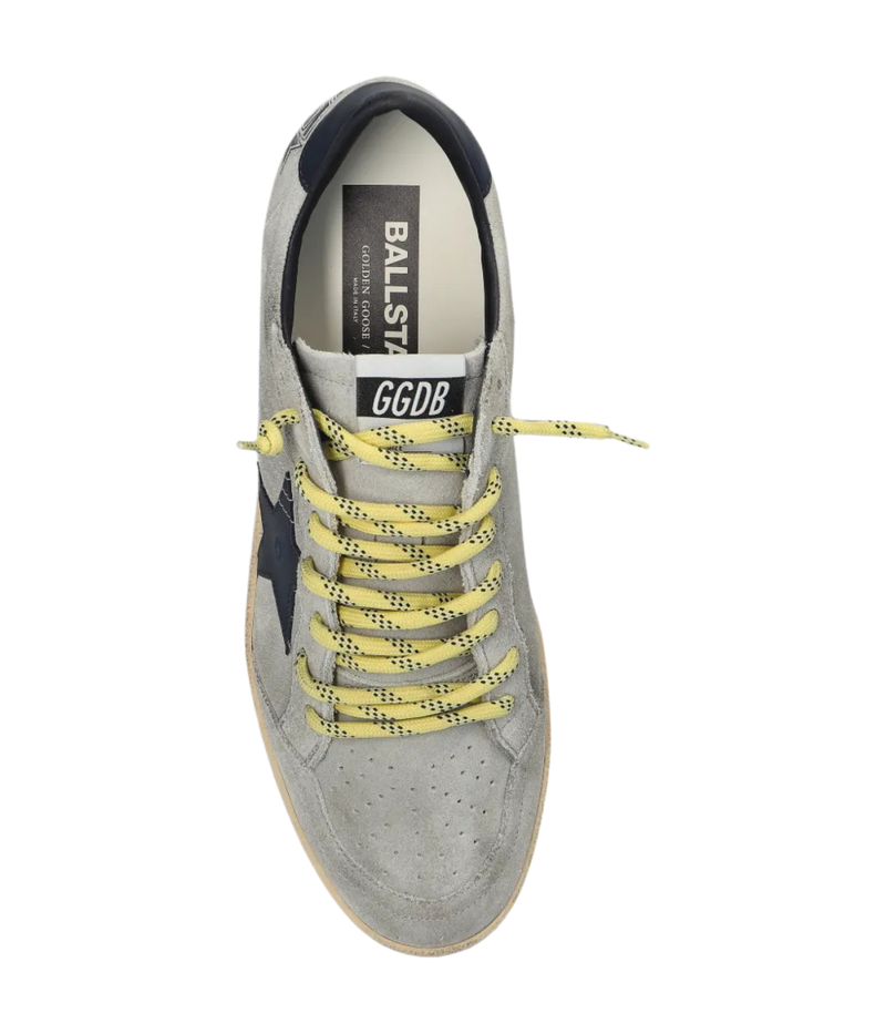 Golden Goose Ball Star Sneaker In Grey Blue - Top Shot