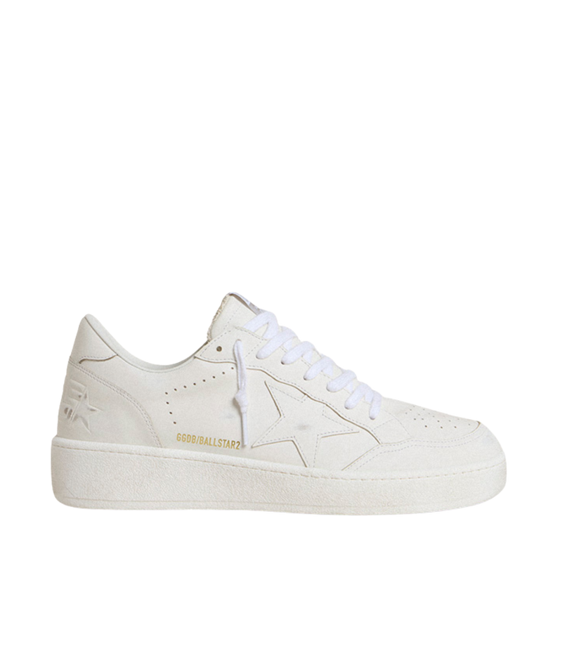 Golden Goose Ball Star 2 Sneaker In Optic White - side shot