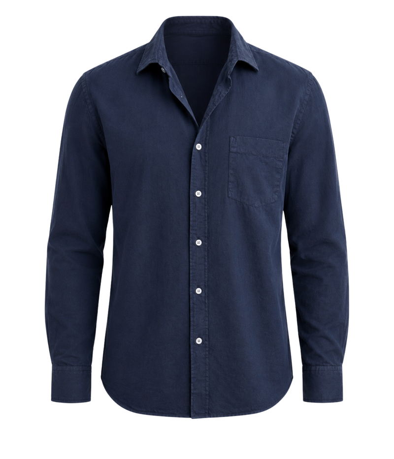 Paul Pat 01 Woven Shirt in Dark Navy