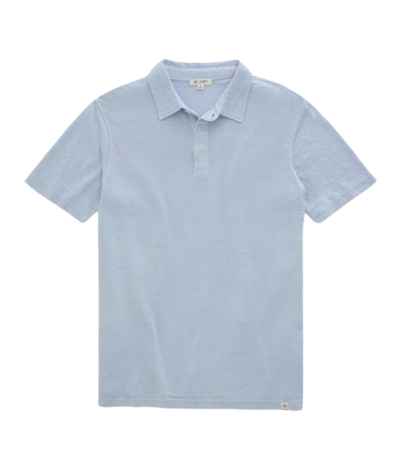 AG Bryce Short Sleeve Polo in Fresh Blue front view.