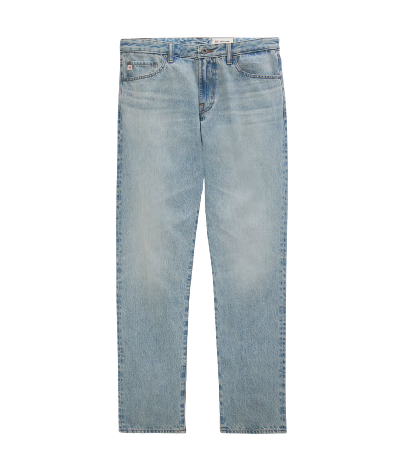AG Everett Jean in 7 Years Sulfur Ashline flat lay front view.