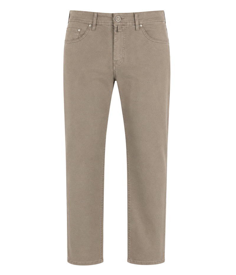 Pant 5 Pkt Slim Fit Bard In B75 Brown Suede Patch