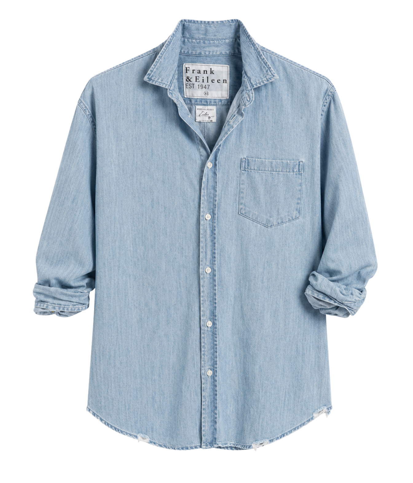 Luke Woven Shirt in Classic Wash Denim