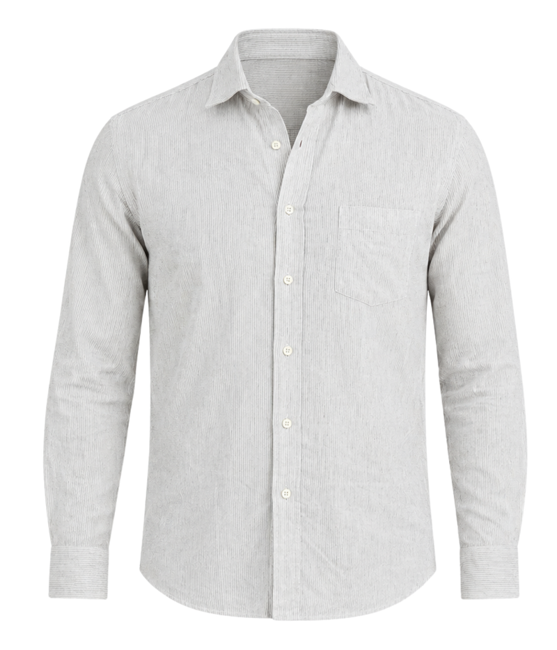 Front product view of Hartford Paul Cotton Shirt in Grey