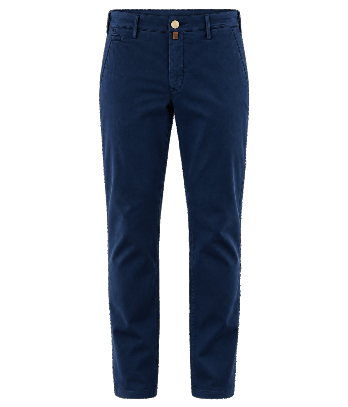 Front product view of Jacob Cohën Bobby Slim Chino Pants in Night Blue