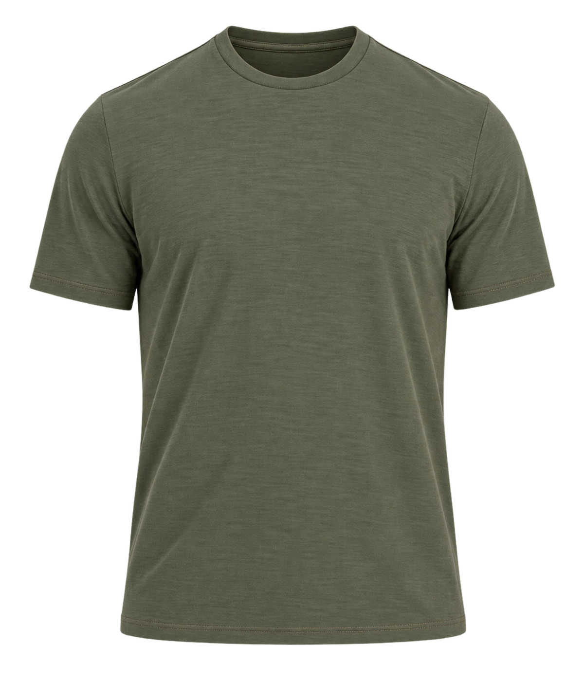 Front product view of Maurizio Baldassari Linate Short Sleeve T-Shirt in Dark Olive