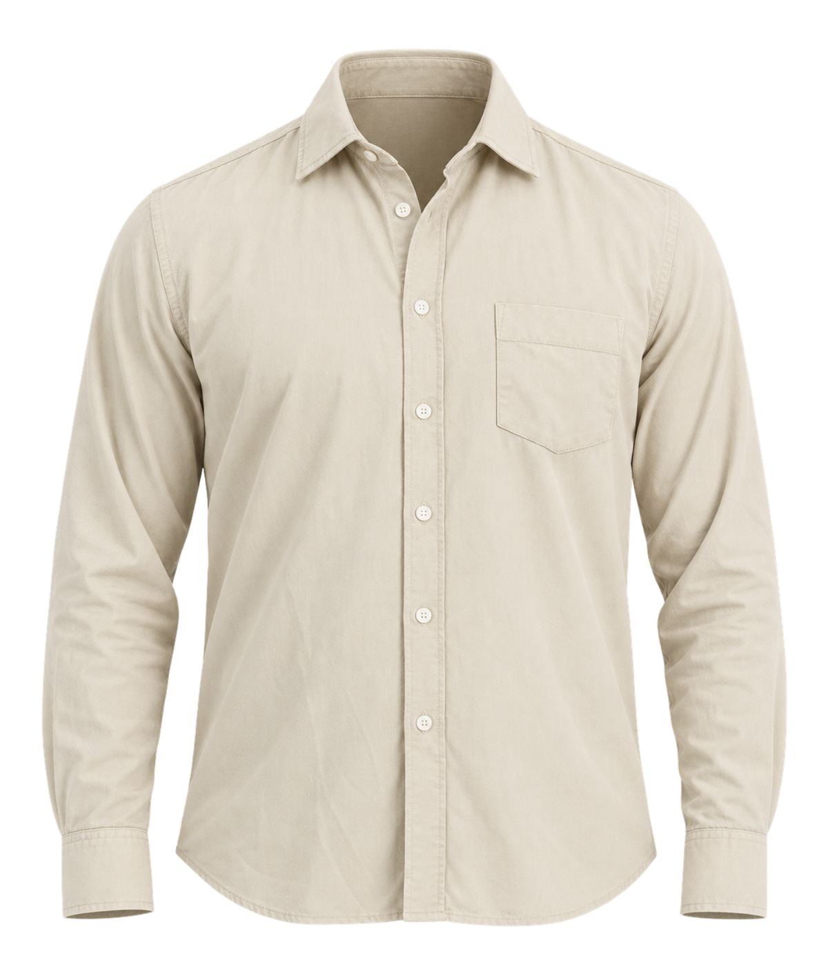 Front product view of Hartford Paul Tencel & Cotton Shirt in Stone