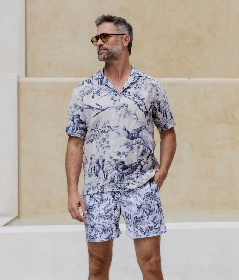 Maitan Linen Zephra Shirt in Aero Blue