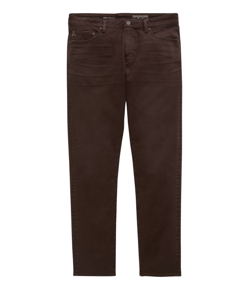 AG Jeans Tellis Jean in 7 Yrs Sulfur Oak Barrel – Front View Slim Fit Denim Jeans