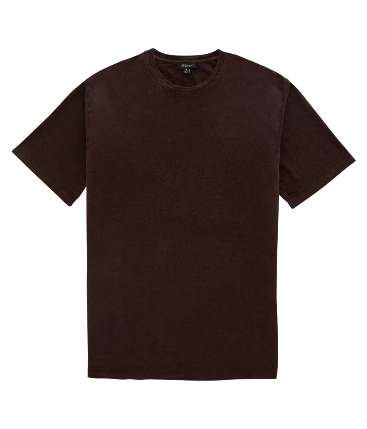 AG Jeans Bryce Crew in Oak Barrel – Front View Linen Crew Neck T-Shirt