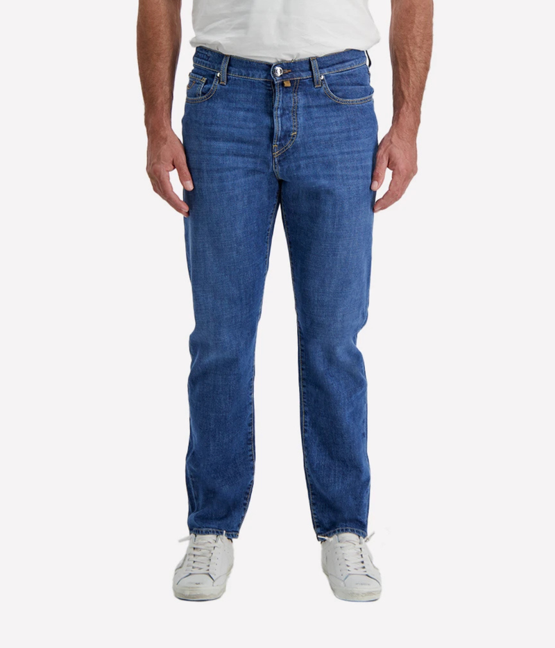Straight Fit Pant 5 PKT in Medium Blue