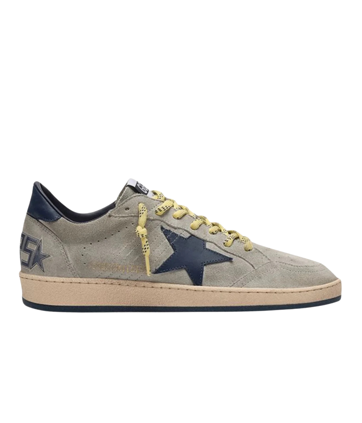 Golden Goose Ball Star Sneaker In Grey Blue - Side Profile