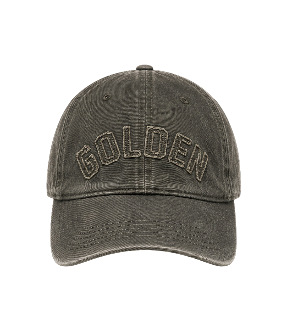 Journey Baseball Cap with Golden Patch in Dark Kalamata