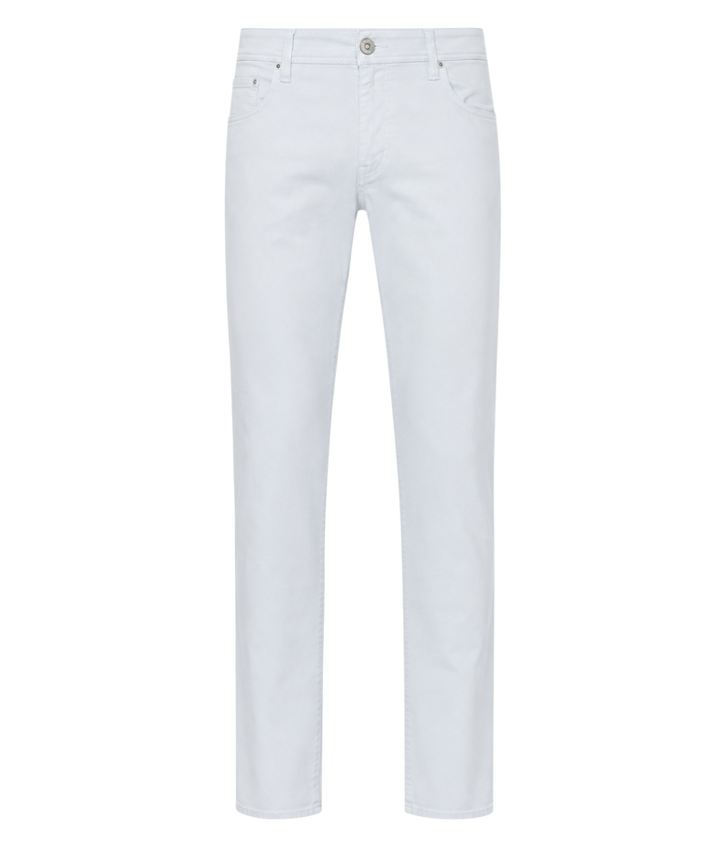 Jacob Cohen Bard Slim Fit Pant 5 PKT in X75 Azure Suede Patch - Front shot